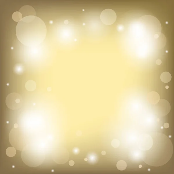 Bright gold background with bokeh - vector — Stock Vector