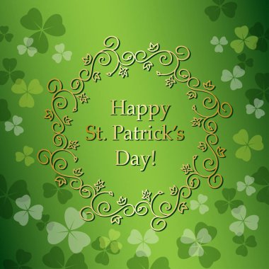 st patrick's day için arka plan yeşil - vektör
