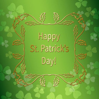 st patrick's day - vektör degrade için parlak yeşil arka plan