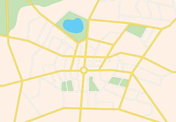 Calles de la ciudad en el mapa - vector — Archivo Imágenes Vectoriales