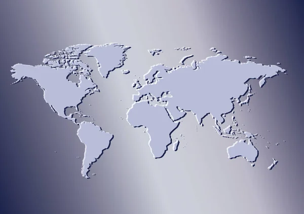 Sfondo viola con mappa del mondo - modello di viaggio vettoriale — Vettoriale Stock