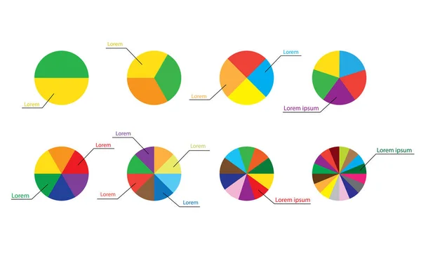 Diagramas redondos e infografías - representaciones visuales que presentan información — Vector de stock