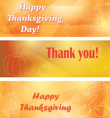 arka planlar ile akçaağaç yaprakları ve kabak için şükran - vektör