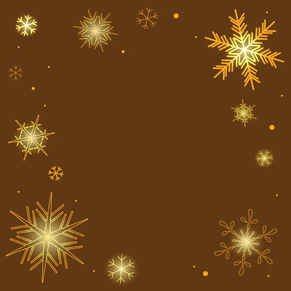 Jul bakgrund med ljusa snöflingor - vektor — Stock vektor