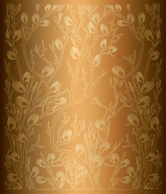 vektör şube ve degrade ile parlak arka plan