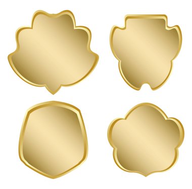 Gradyan - vektör kalkanları ile parlak altın çerçeveler