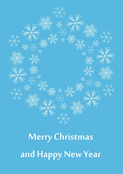 Carte de vœux bleue pour Noël - dépliant vectoriel — Image vectorielle