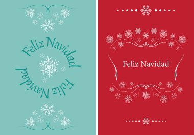vektör tebrik kartları Noel - feliz navidad