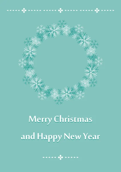 Tarjeta de felicitación verde claro para Navidad - folleto de vectores — Archivo Imágenes Vectoriales