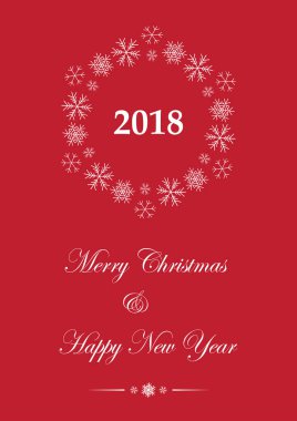 Noel - vektör broşür için kırmızı tebrik kartı