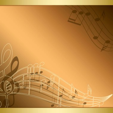 parlak arka plan ile müzik notları - vektör el ilanı