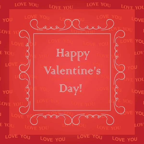 Red vector background - happy valentines day — Stock Vector