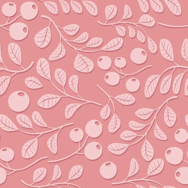 Motif floral rose clair avec ombre - vecteur sans couture — Image vectorielle