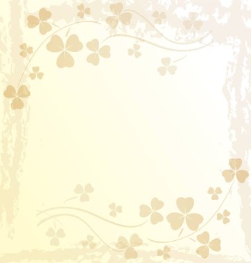 Aziz Patrick Günü için yonca dallarıyla aydınlık arkaplan - vektör 