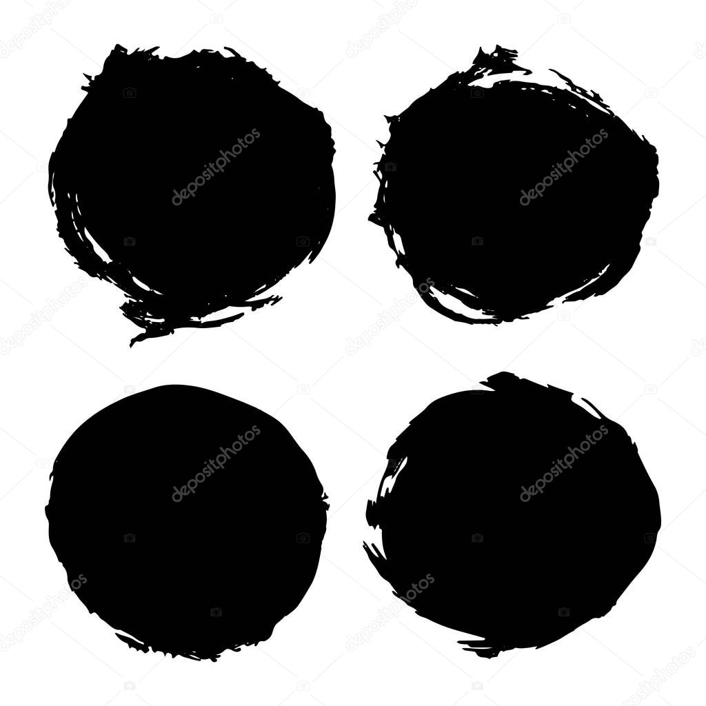 Paint stains round backgrounds