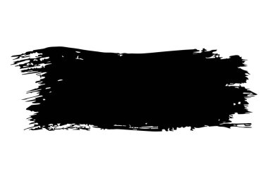 Fırça darbesi, beyaz arkaplanda izole siyah nokta, vektör il