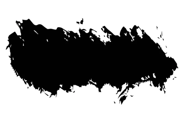 Tache noire, coup de pinceau isolé sur fond blanc, vecteur i — Image vectorielle