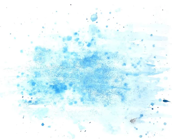 Vecteur Taches Aquarelle Bleu Sur Fond Blanc Illustration Stock Pour — Image vectorielle