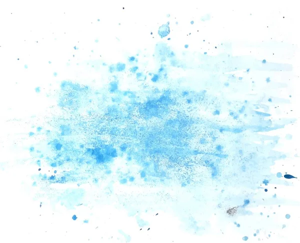 Vetor Manchas Aquarela Azul Sobre Fundo Branco Ilustração Estoque Para — Vetor de Stock