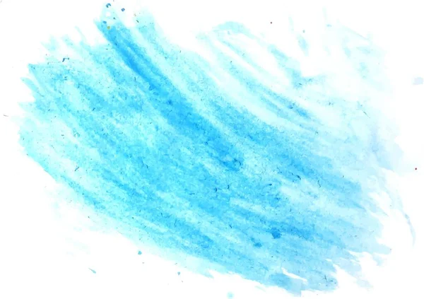 Pinceau Vectoriel Aquarelle Coup Bleu Sur Fond Blanc Illustration Stock — Image vectorielle