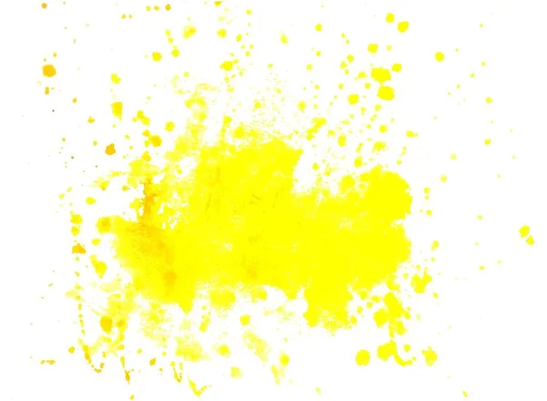 Vetor Aquarela Fundo Amarelo Cor Blot Isolado Fundo Branco Ilustração — Vetor de Stock