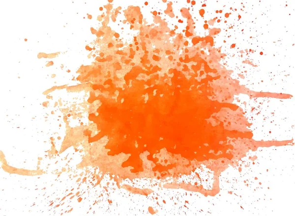 Vecteur Aquarelle Fond Éclaboussures Orange Isolé Sur Fond Blanc Illustration — Image vectorielle