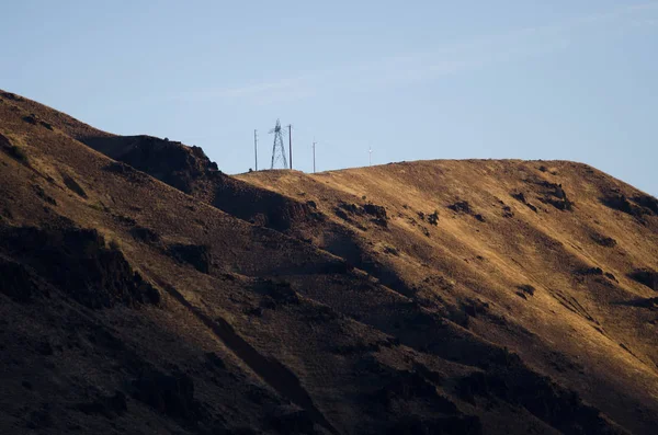 Utility Poles Standing High Above the Heart of Hells Canyon