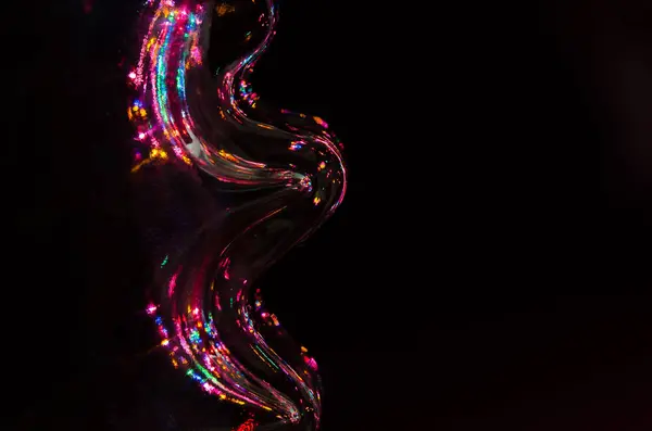 暗闇で反射する色光の抽象 — ストック写真