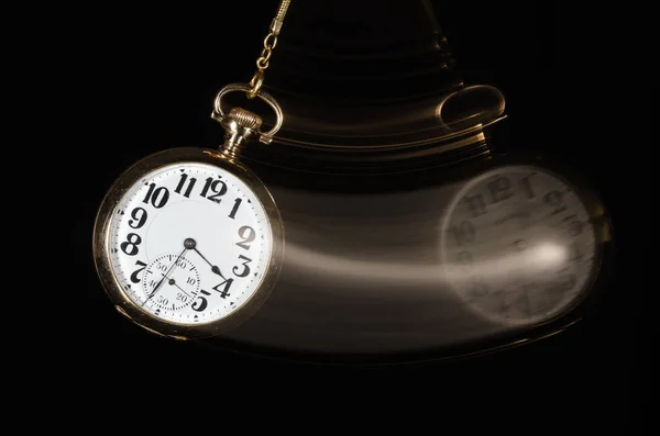 Swinging Pocket Watch Beckoning You Look More Closely — Stock Photo, Image