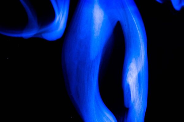 Nature Abstract: The Delicate Beauty and Elegance of a Wisp of Blue Smoke