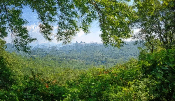 Impressionistische Kunstwerke Des Herbstes Den Appalachischen Bergen Entlang Des Parkwegs — Stockfoto