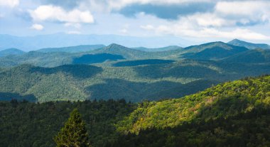 Appalachian Dağ Manzarası Blue Ridge Parkway boyunca