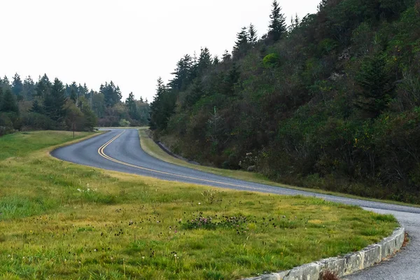 Meandering Roadway Appalachian Mountain Podél Blue Ridge Parkway — Stock fotografie