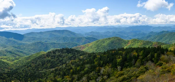 Autunno Sulle Montagne Degli Appalachi Vista Lungo Blue Ridge Parkway — Foto Stock