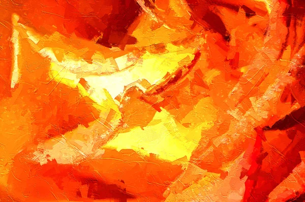 Impresionistic Style Artwork Nature Abstract Lost Gentle Folds Delicate Orange — Stok Foto