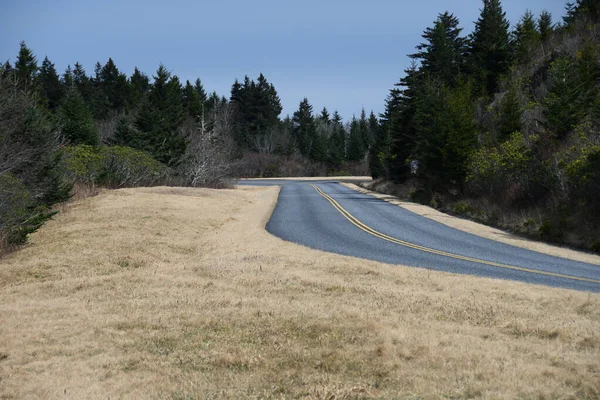 Meandering Roadway Appalachian Mountain Podél Blue Ridge Parkway — Stock fotografie