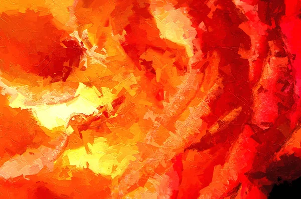 Impresionistic Style Artwork Nature Abstract Lost Gentle Folds Delicate Orange — Stok Foto