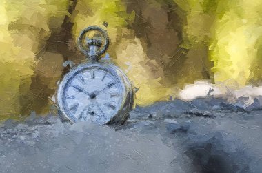 Impressionistic Style Artwork of the Relentless and Unstoppable Passage of Time clipart