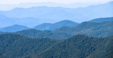 Appalachian Dağ Manzarası Blue Ridge Parkway boyunca