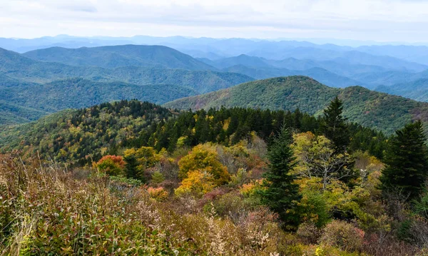 Outono Nas Montanhas Apalaches Vista Longo Blue Ridge Parkway — Fotografia de Stock