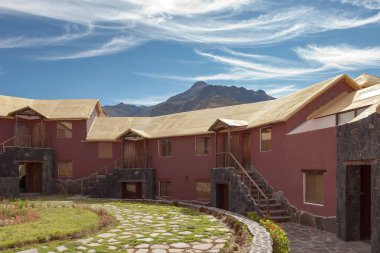 Chivay, Arequipa Peru mounta ile geleneksel bir vintage otel