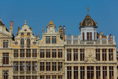 Eski güzel cephe, Grand Place, Brussels, Belçika