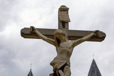 İsa Mesih'in çarmıha Antwerp Belçika taş deki