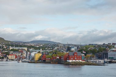 Torshawn, Faroe Adaları başkenti kent merkezinde ve po