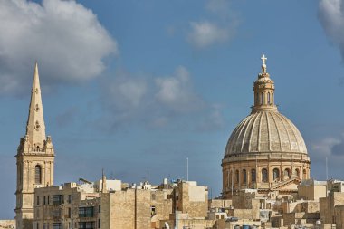 Kilise ve Malta Valletta geleneksel mimari
