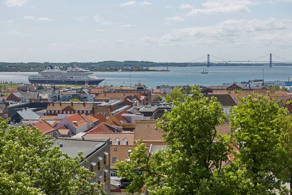 Vue du matin d'été sur les rues de Fredericia City, Danemark . — Photo