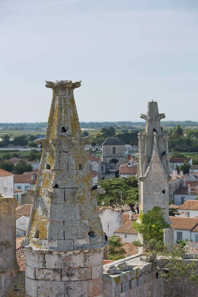 Aerial view of Saint Martin de Re from Church Saint-Martin in Ile de Re in France — Stock Photo, Image