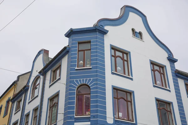 Buildings architecture Jugendstil (or better known as Art Nouveau) in Alesund Norway — Stock Photo, Image