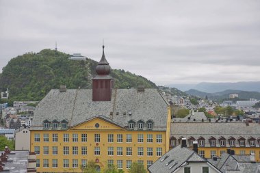 Alesund Norveç 'te Jugendstil Binaları (daha çok Art Nouveau olarak bilinir) mimarisi