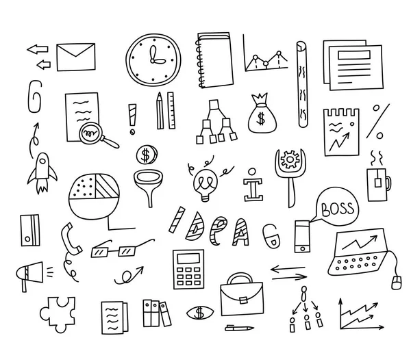 Hand Rita doodle element pengar och mynt ikon, diagram diagram. Konceptet business finance analytics inkomster. Vektorillustration — Stock vektor